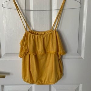 Banded yellow tank top